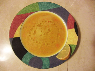 Постный чечевичный суп пюре